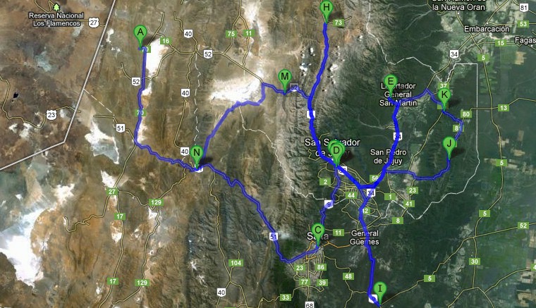 2012 Route Argentinien